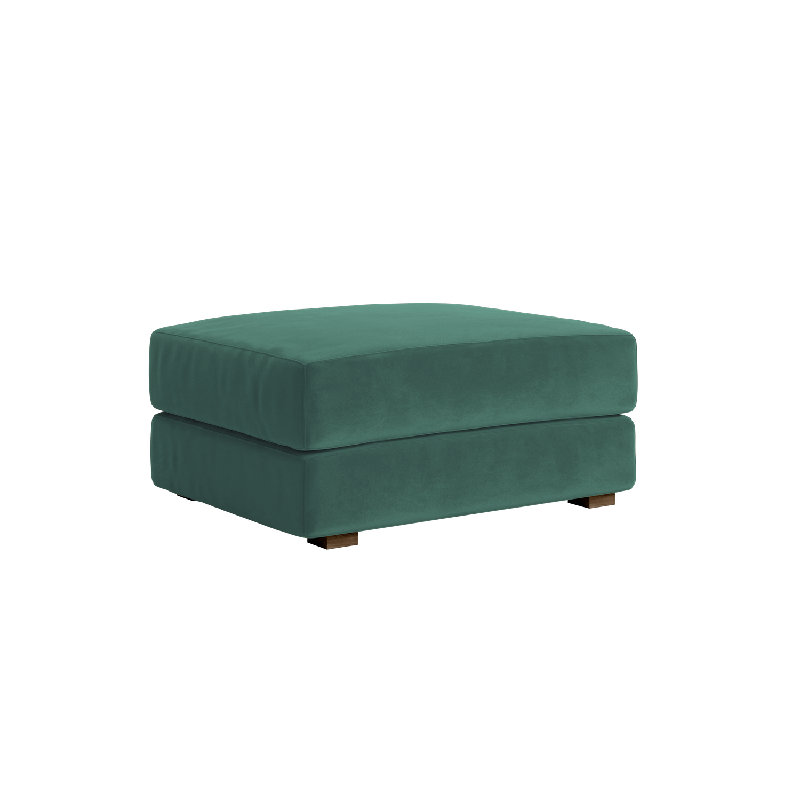 Elevate Ottoman, Seafoam Recycled Velvet