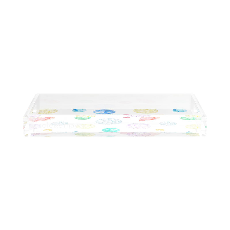 Plateau décoratif Jewel, H 2 po x l 17 po x P 10,5 po