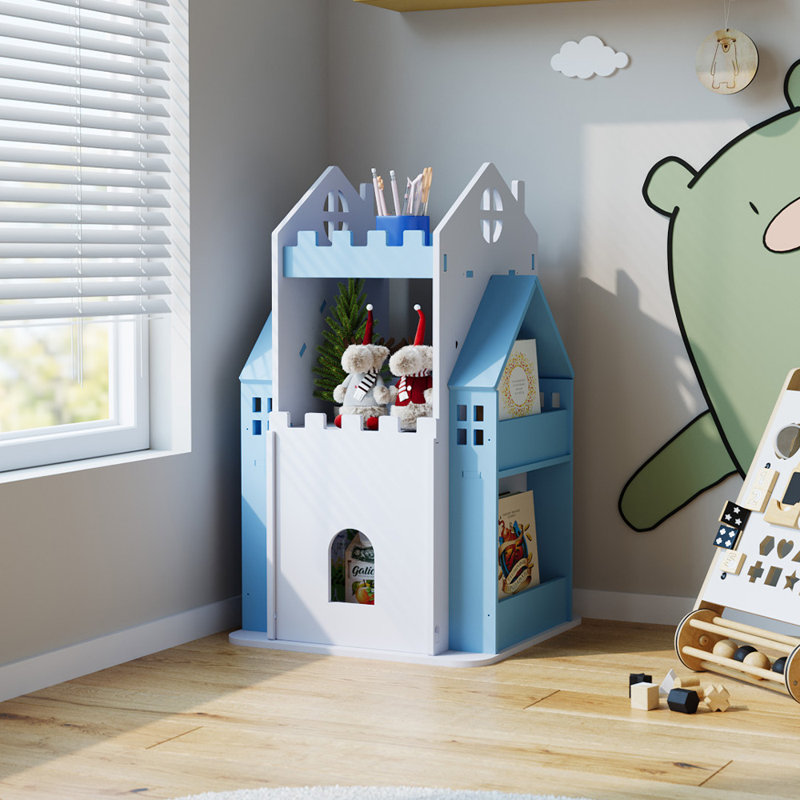 Bookcase, White/Blue