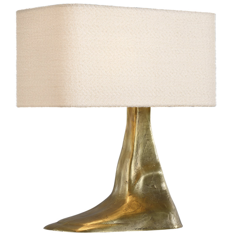 Anne-Marie Barton Terra-Forma 23" Right Table Lamp with Boucle Shade, Gold, Brass