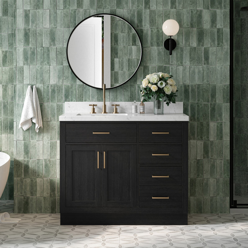 42" Single Bathroom Vanity Base only, Natural Oak