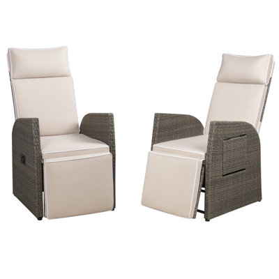 Chaise de patio avec coussins Djene