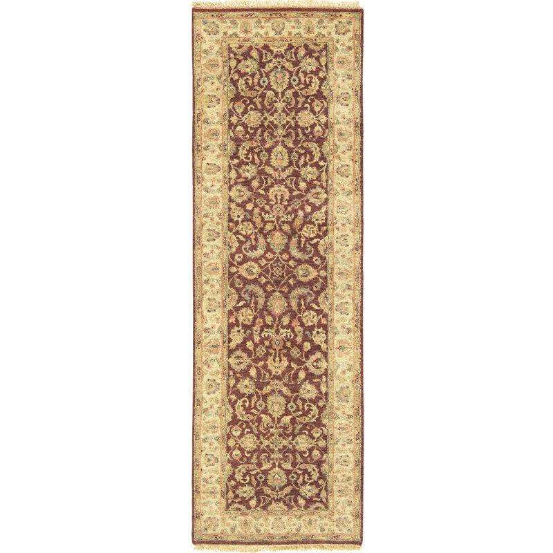 Hand Knotted Wool Oriental Indoor Rug, Runner 3'7" x 8'