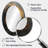 Black Gold Fractal Celestial Splendor - Gold Oval Wall Mirror Decor-1813532058
