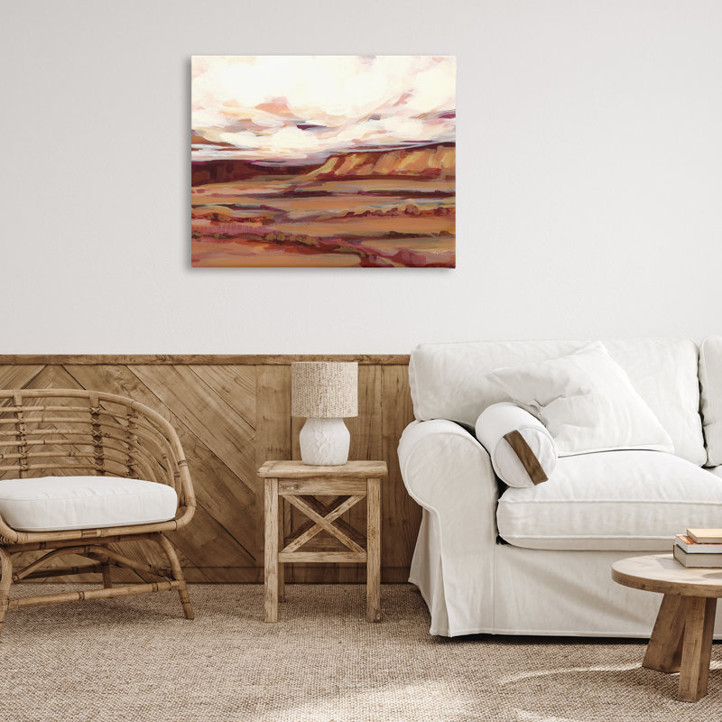 «Mauve Mesa Landscape», art mural sur toile par Haley Knighten, H 30 po x l 40 po