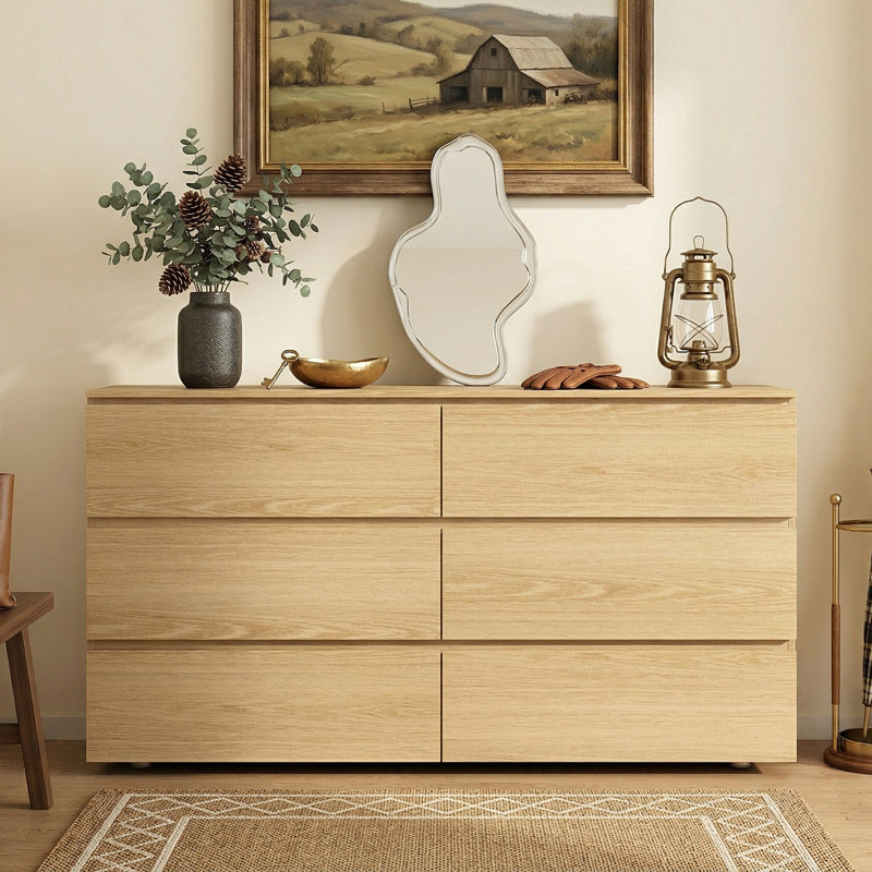 Commode 6 tiroirs Anastasiya Modern, Brun