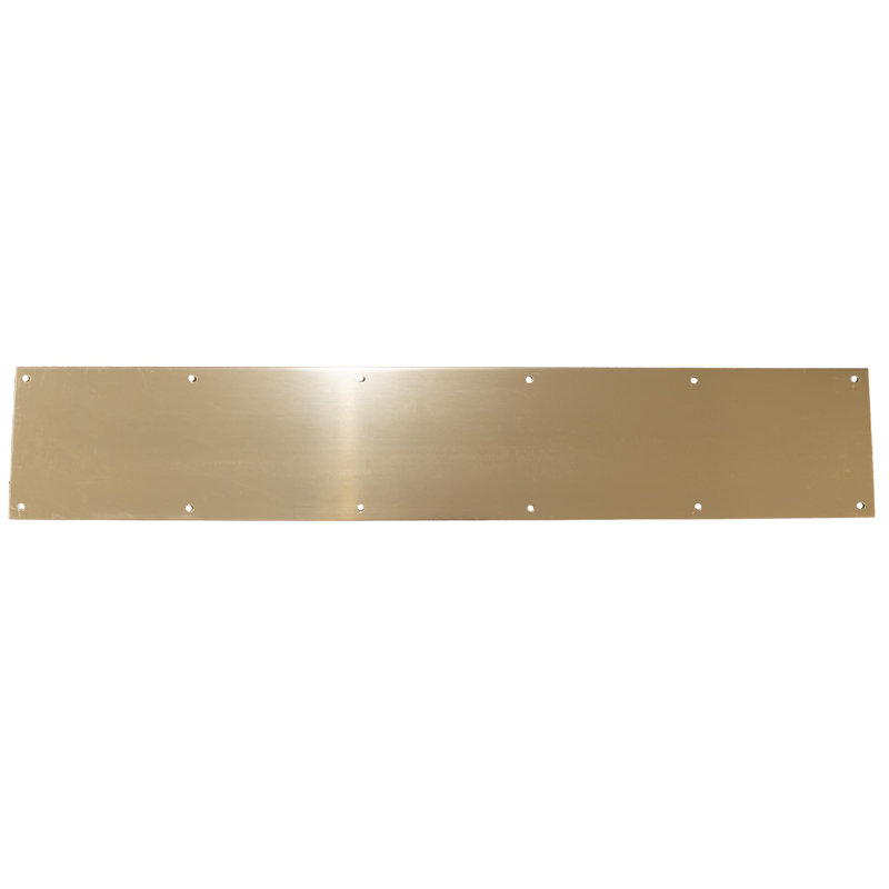 Plaque de protection avec vis, 8 po x 34 po, par quincaillerie By Stone Harbor, Laiton poli, L 34 po x l 6 po