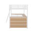 Lit mezzanine double en métal avec tablettes et bureau-720224625