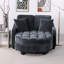 Canapé 2 places avec repose-pieds de rangement et coussins décoratifs-1355309861