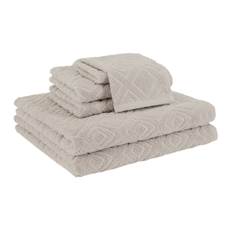 Alcone Turkish Cotton Plush Jacquard Mulit-Size Set, Tuffet
