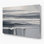 Art mural horizontal gris rayé