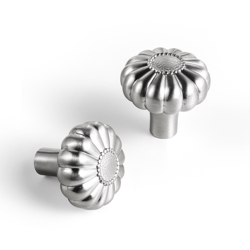 Multipack de boutons de fantaisie de 1 1/4 po de longueur, Nickel satiné, 12