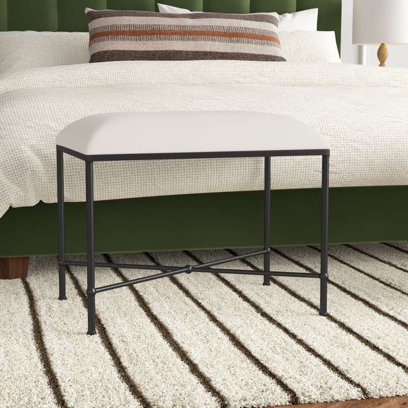Brynn Bedroom Bench, Gold, 20" H x 24" W x 16"D