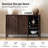 Leominster Transitional Modern 47"W 3-Door Arched Design Sideboard with Adjustable Shelves and Solid Wood Columns-1321198367
