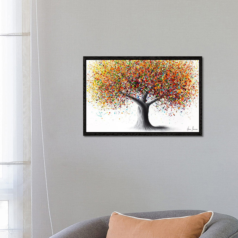 Peace Tree by Ashvin Harrison - Gallery-Wrapped Canvas Giclée on Canvas, Black Floater Frame, 66.04 cm H x 45.72 cm W