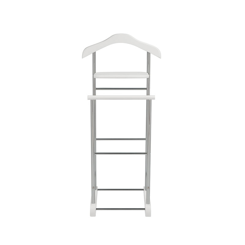 Fuji Metal Freestanding Valet Stand, White