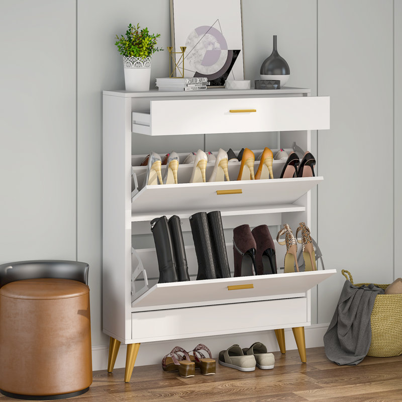 24 Pair Flip Down Shoe Storage
