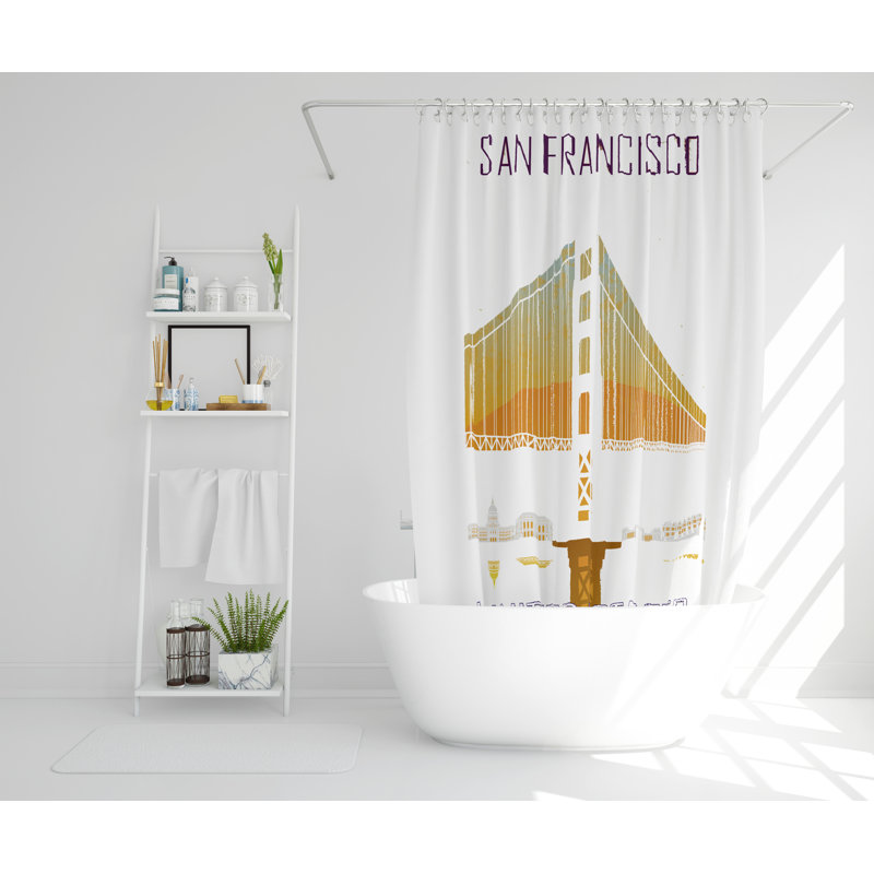 Wiltrud Polyester Shower Curtain Set, 168cm H x 168cm W