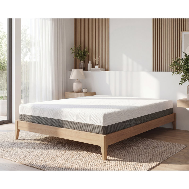 Epernay 8 in. Full Firm Gel Memory Foam Mattress with Temperature Regulating Cooling Cover, Full, 8"