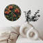 Horloge orchidée sur fond texturé