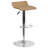 Amp Contemporary Vinyl Adjustable Height Barstool with Quilted Wave Seat-1444476978