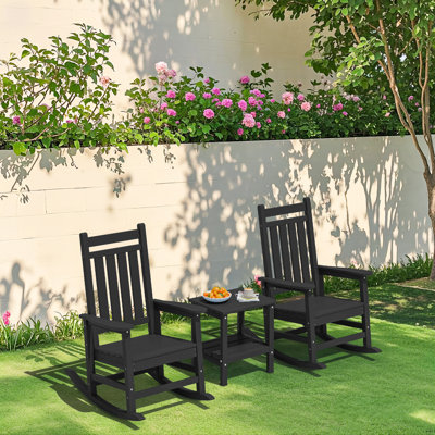 Wolak HDPE Rocking Adirondack Chair(Set Of 2)