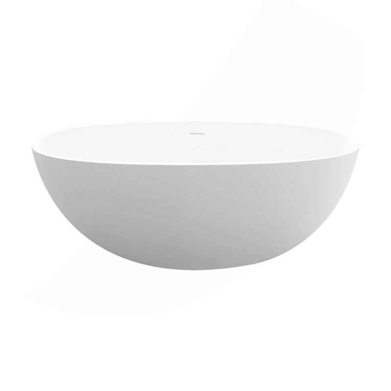55" Solid Surface Soaking Bathtub