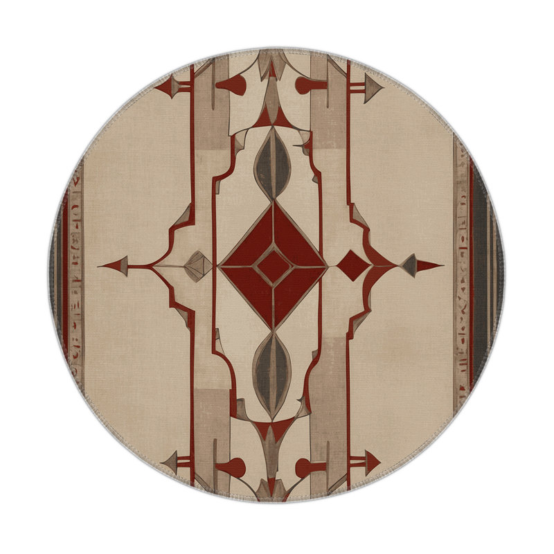Timeless Tale Indoor And Outdoor Area Rug, Round 5'