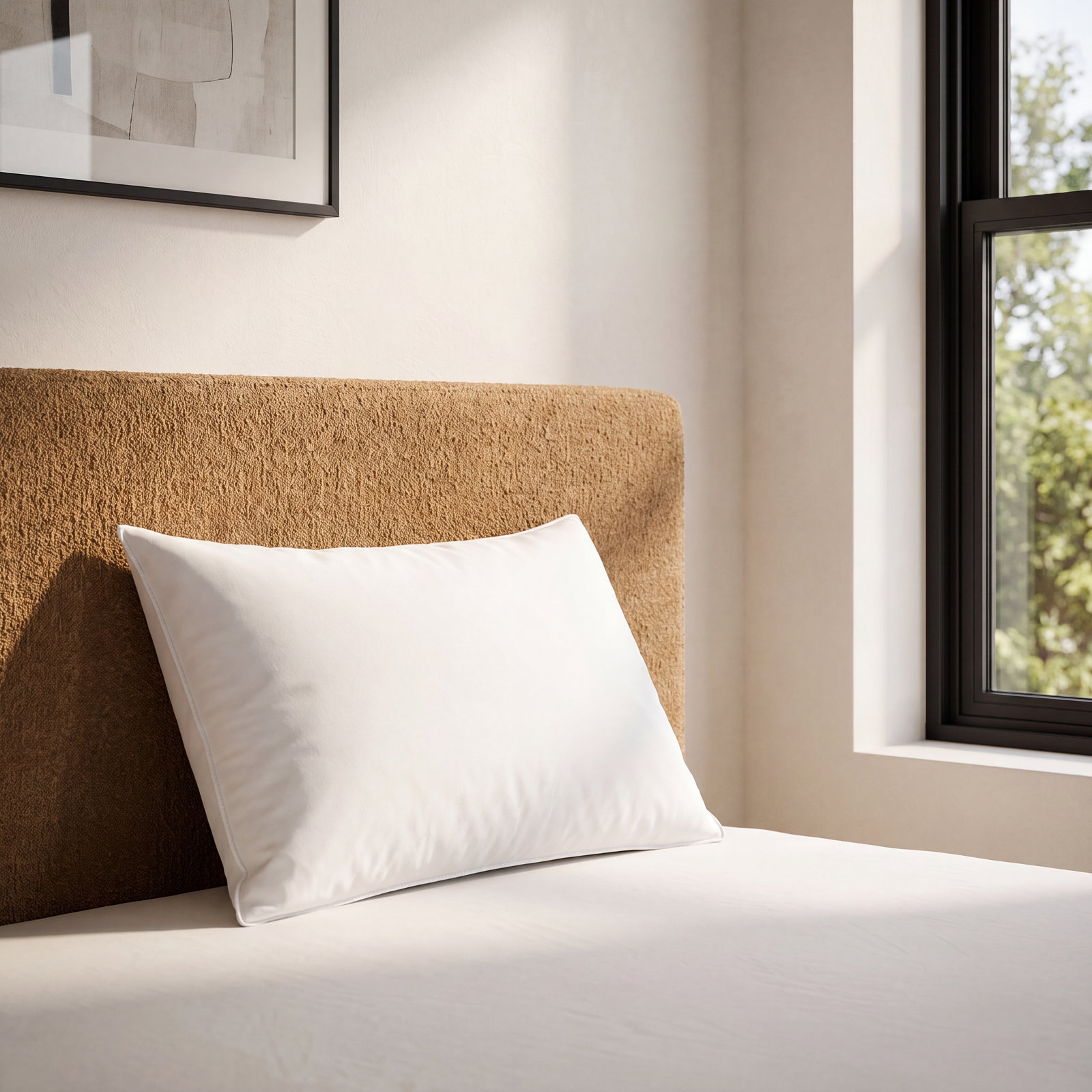 Medium Feather Down Pillow, Queen, White