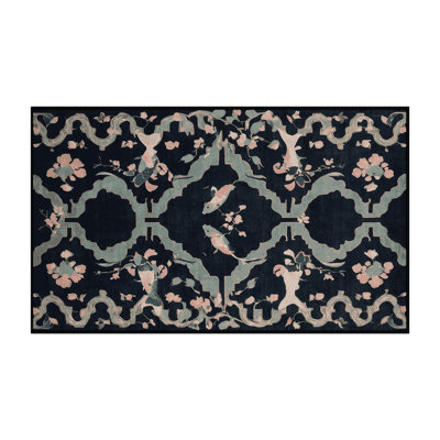 Tapis gris lavable à la machine