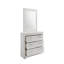 Commode à 6 tiroirs de style moderne en bois blanc