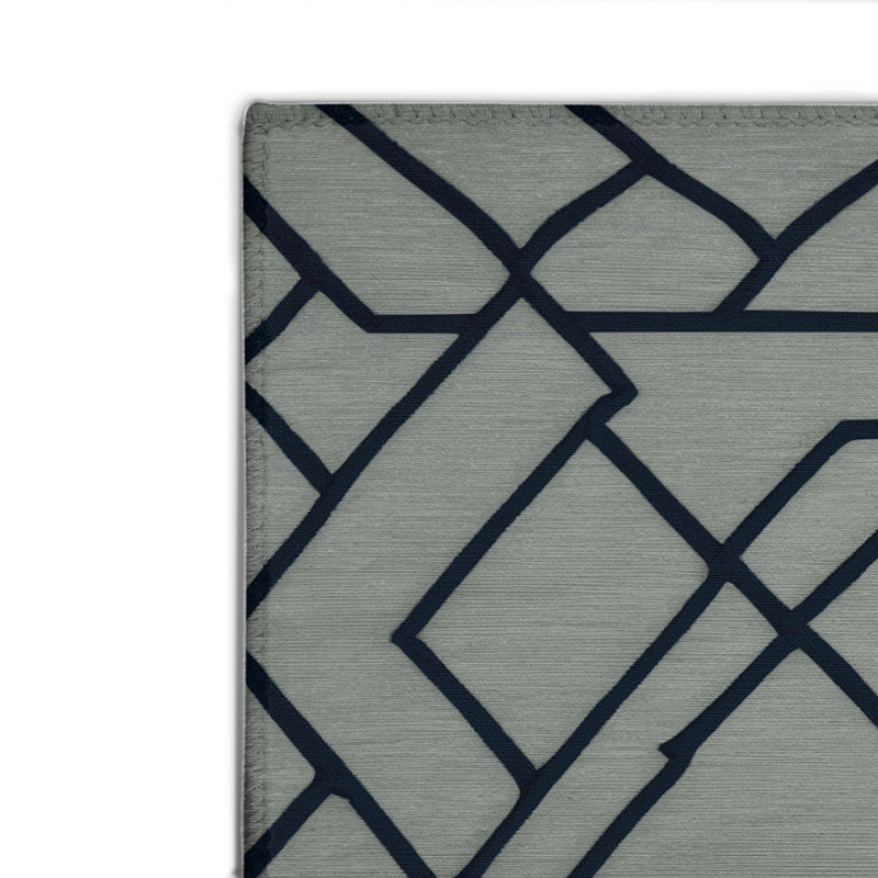 Tapis gris intérieur et extérieur Trellis, Rectangulaire 2 pi x 3 pi