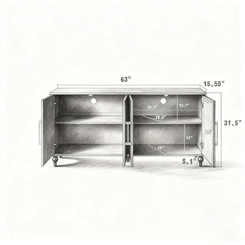 Grande armoire de rangement 63 po avec poignée en métal 63 po
