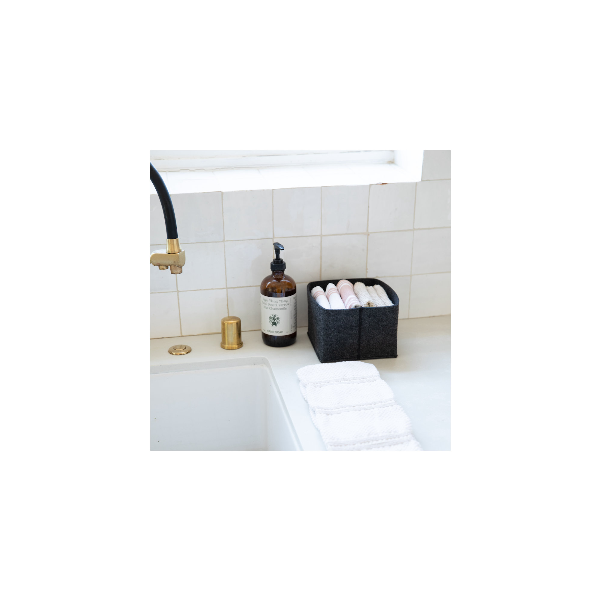 Flex Felt Storage Bin - Petite, Black