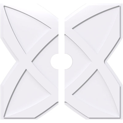 Médaillon de plafond contemporain en PVC de qualité architecturale Titus 36 po x P 5 po x P 12 1/2 po x P 1 po Titus