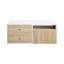 Table basse rectangulaire avec tiroir de rangement et table coulissante