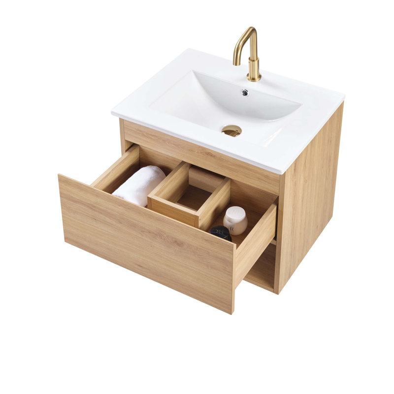 Meuble-lavabo moderne flottant avec rangement spacieux