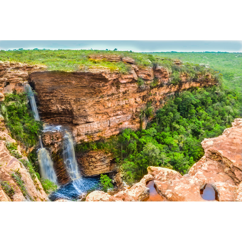 Waterfalls - Wrapped Canvas Print, 30cm H x 46cm W x 3.8cm D