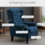 Fauteuil d'appoint capitonné à dossier haut