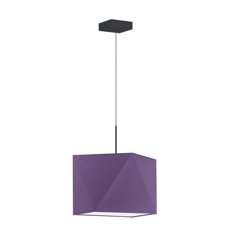Denegar 1 - Light Single Pendant, Purple, Black