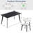 Juvan Modern 5-Piece Rectangular Marble Dining Table Set With 4 Faux Leather Chair-645212549-645009052