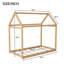 Lit simple en bois