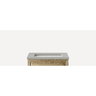 Craft Series Quartz Stone Vanity Top, 24"" x 7.88"" x 23"", Center Undercounter Sink, Three Hole -  Robern, TA24UCO98-8CS1