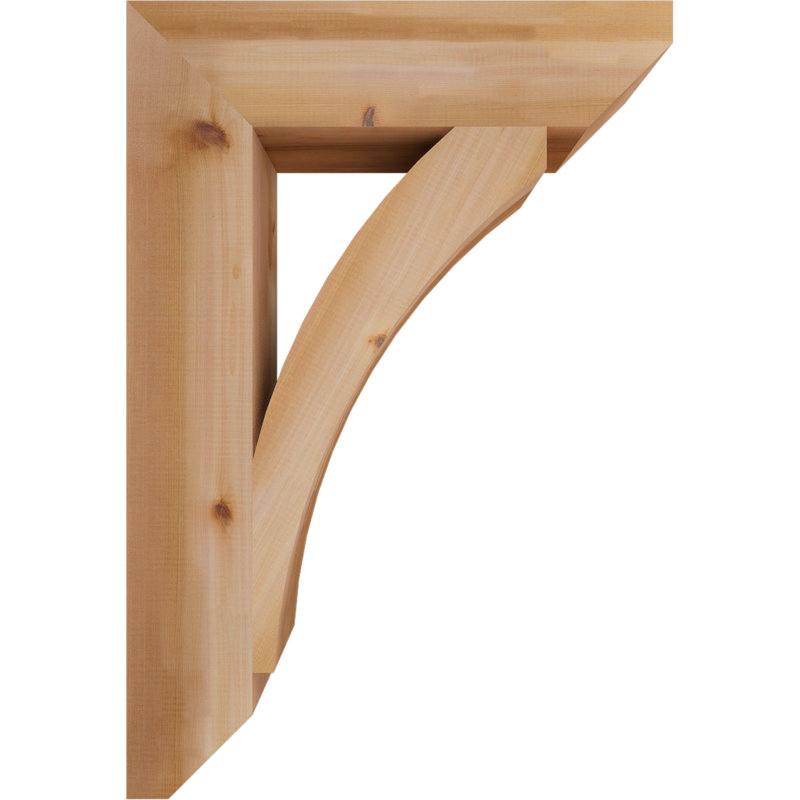 Support en bois / corbeau, Cèdre rouge, H 38 po x l 5,5 po x P 26 po