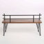 Banc en bois industriel et métal Zion