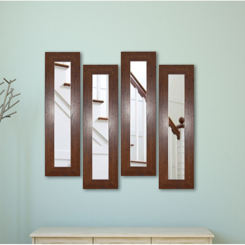 Ensemble de miroirs 4 pièces rustique Trujillo, H 39,5 po x l 11,5 po