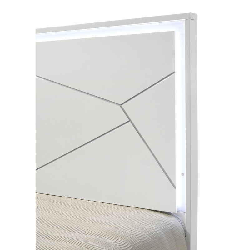 Ayla White King Panel Bed