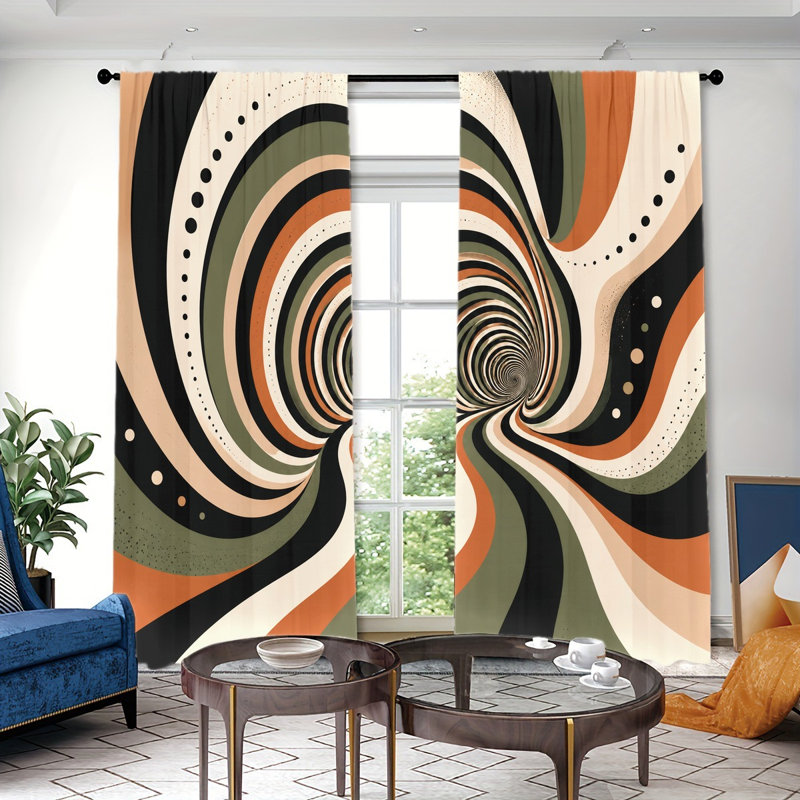 2PCS Groovy Swirl Abstract, L 52 po x H 63 po x 2 pièces