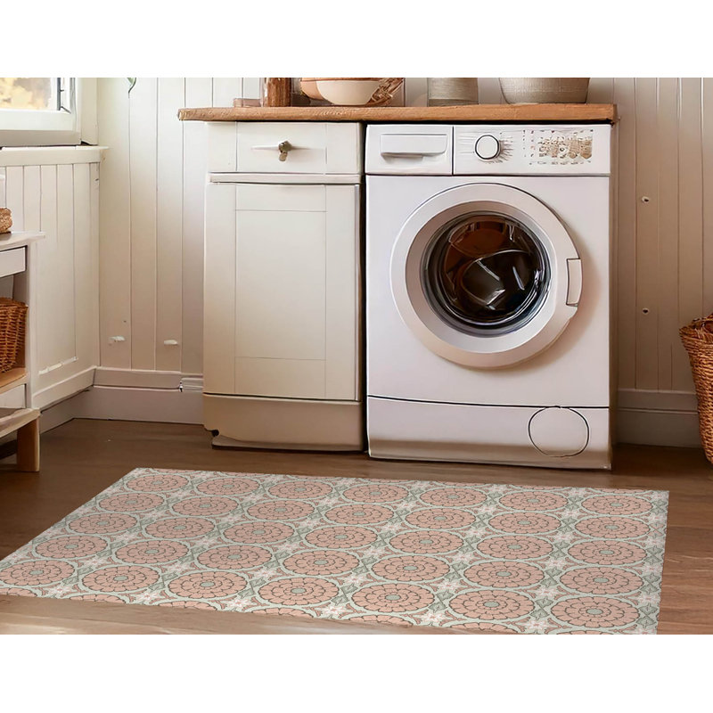 Tapis de blanchisserie antidérapant Lexi, 49 "L x 6 "H, Blush Floral