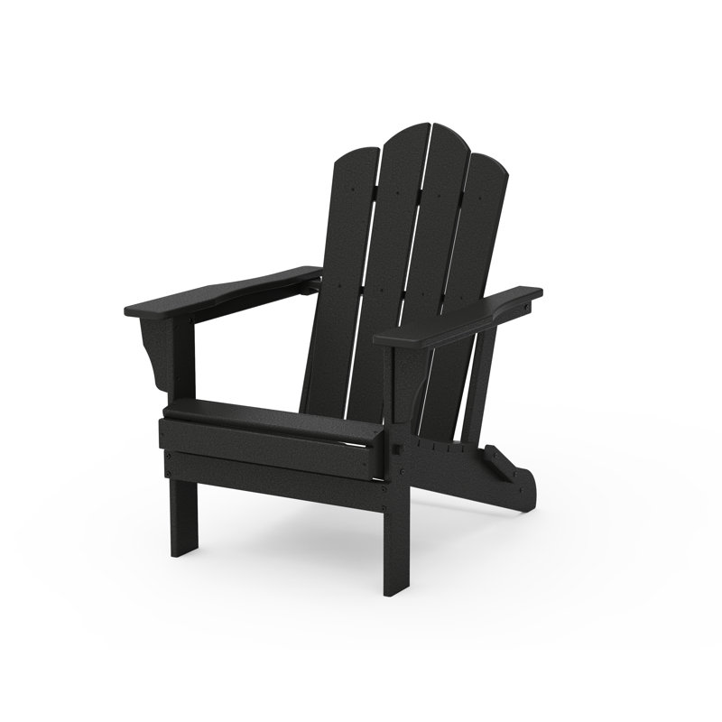 Chaise Adirondack pliante en noir, Noir